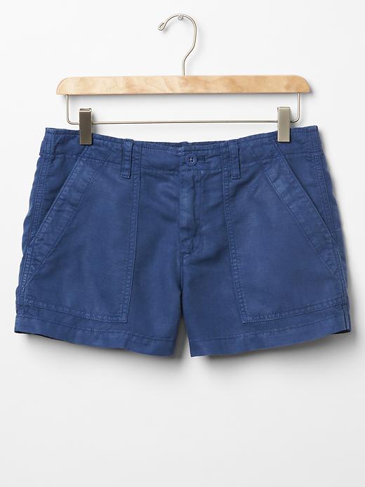 Image number 6 showing, Linen-cotton utility shorts