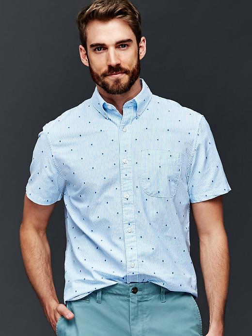 Image number 5 showing, Oxford bengal stripe short sleeve standard fit shirt