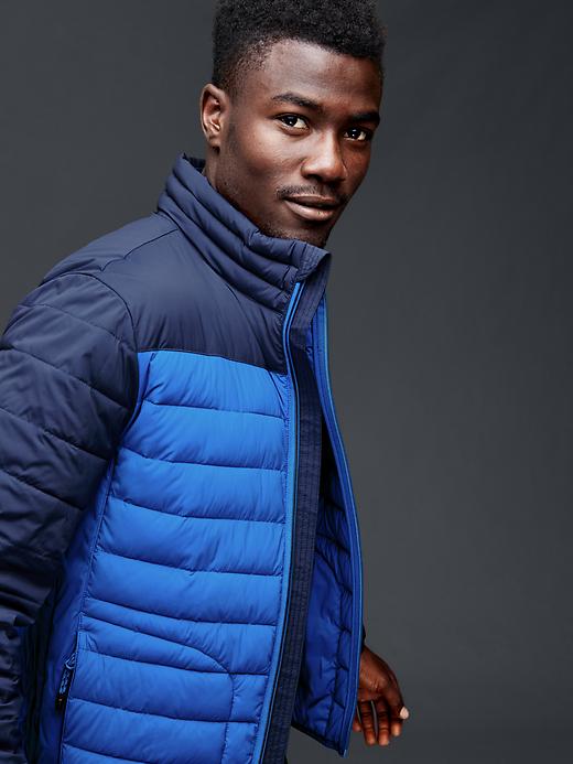 Image number 1 showing, ColdControl Lite stretch colorblock puffer jacket
