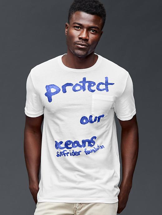 Image number 6 showing, Surfrider Foundation protect our oceans graphic tee