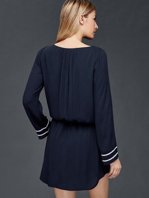 Image number 2 showing, Long sleeve embroidered dress