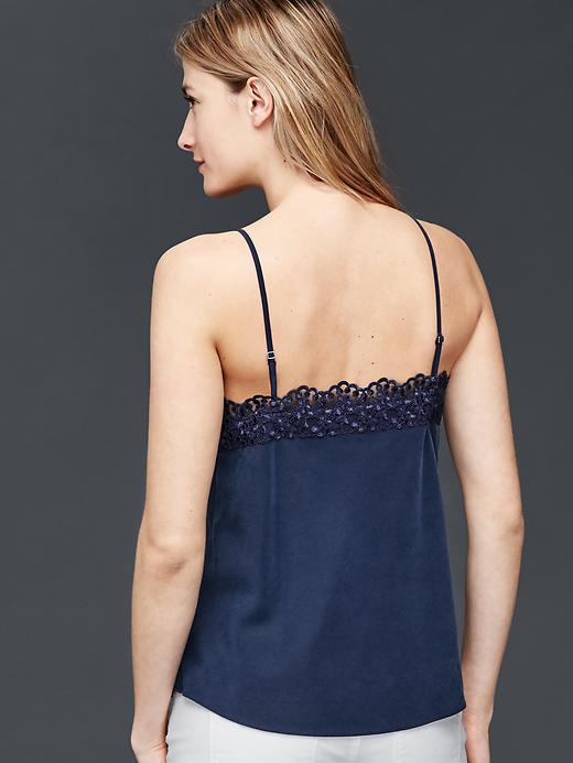 Image number 2 showing, Lace-trim cami