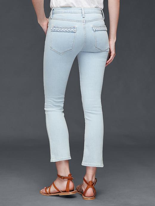 Image number 2 showing, AUTHENTIC 1969 braid crop kick jeans