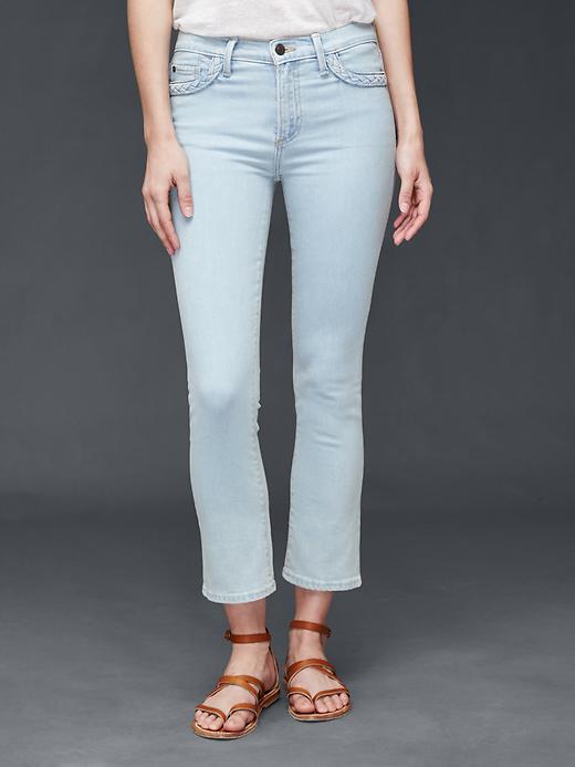 Image number 5 showing, AUTHENTIC 1969 braid crop kick jeans
