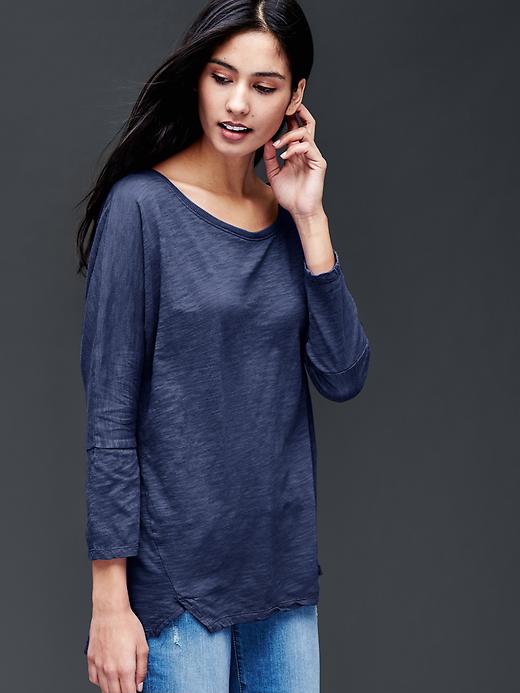 View large product image 1 of 1. Cotton open crew tunic