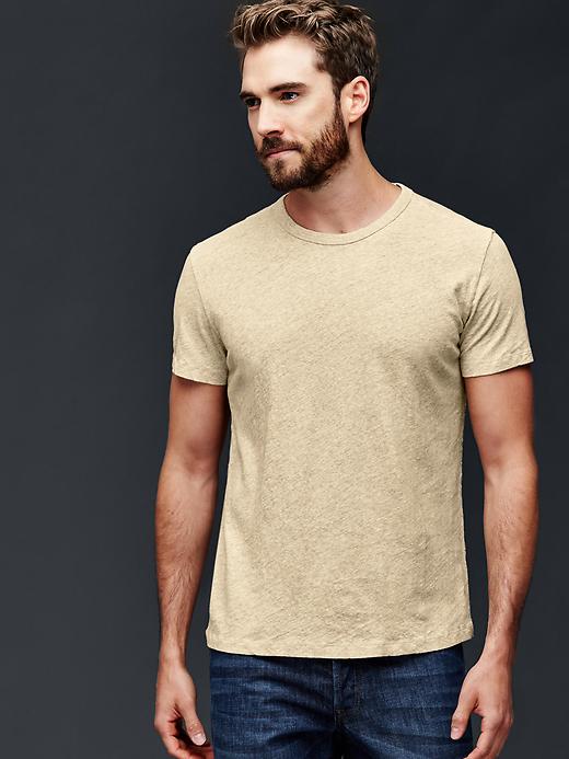 View large product image 1 of 1. Linen-cotton t-shirt