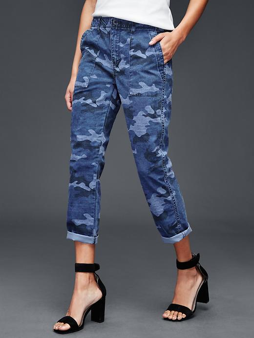 Image number 5 showing, Boyfriend camo utility chino