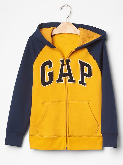 View large product image 1 of 1. Logo baseball zip hoodie