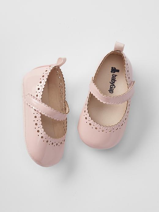 View large product image 1 of 1. Scalloped ballet flats