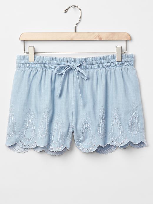 Image number 6 showing, TENCEL&#153 scalloped shorts