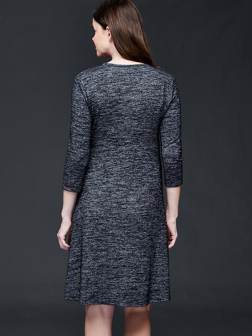 Image number 2 showing, Maternity marled twist-front dress