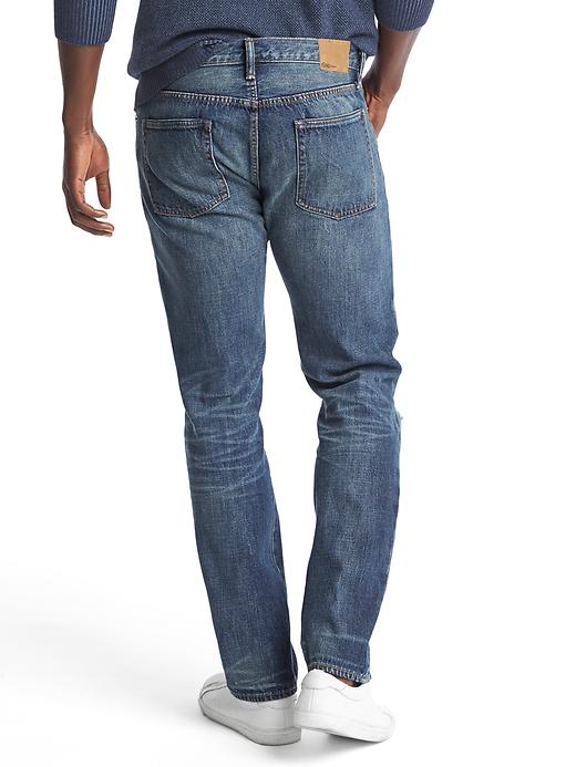 Image number 2 showing, ORIGINAL 1969 destructed vintage straight fit jeans