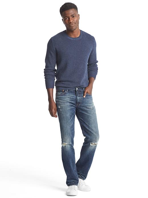 Image number 3 showing, ORIGINAL 1969 destructed vintage straight fit jeans