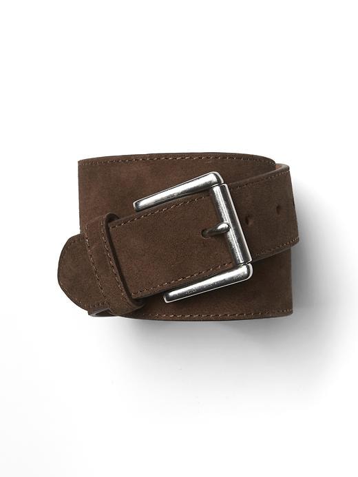 View large product image 1 of 1. Wide suede belt
