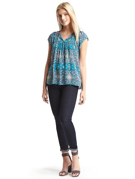 Image number 3 showing, Paisley flutter sleeve blouse