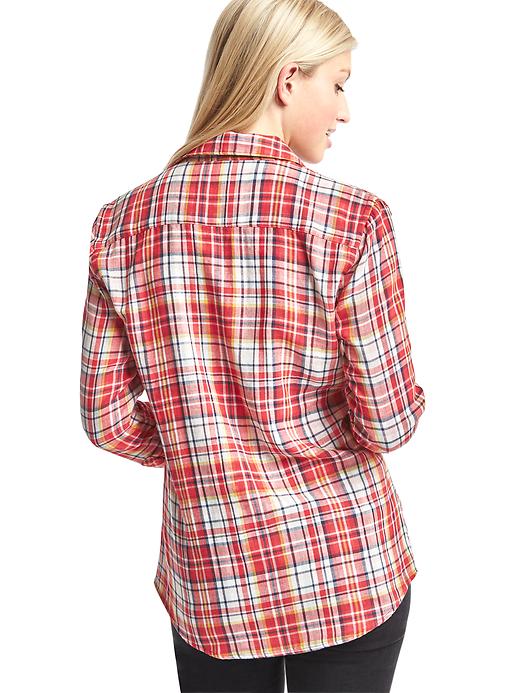 Image number 2 showing, Double-layer plaid shirt