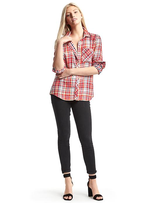 Image number 3 showing, Double-layer plaid shirt