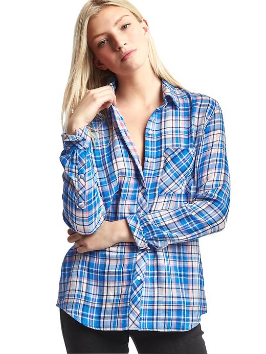 Image number 7 showing, Double-layer plaid shirt
