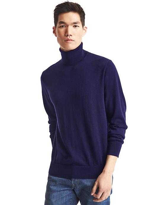 View large product image 1 of 1. Merino wool turtleneck sweater