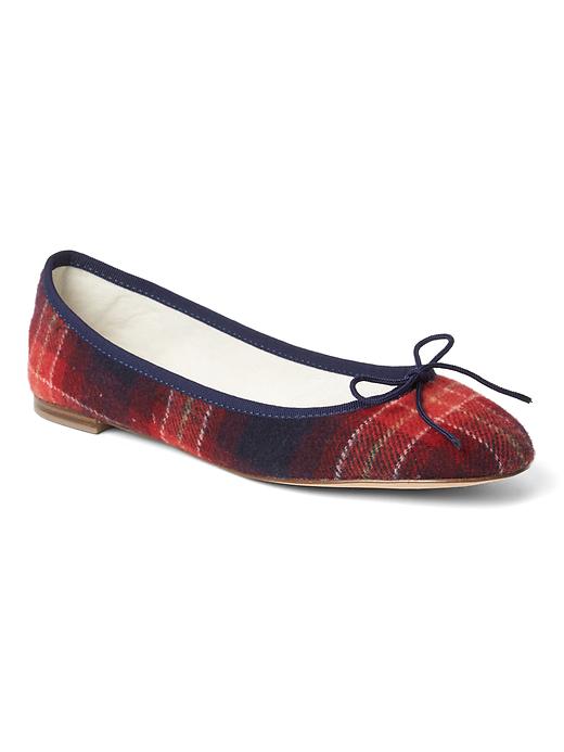 Image number 3 showing, Wool cinch ballet flats