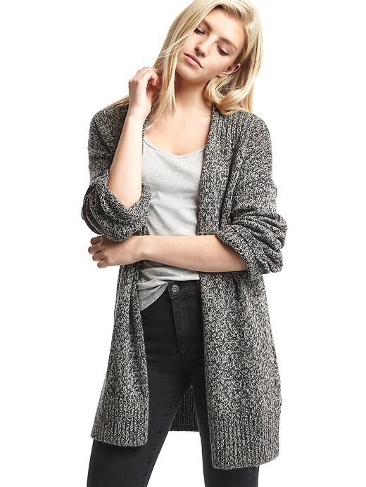 Image number 7 showing, Pointelle open-front cardigan