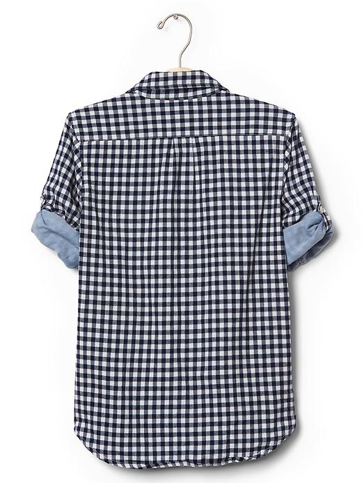 Image number 2 showing, Gingham doubleweave convertible shirt