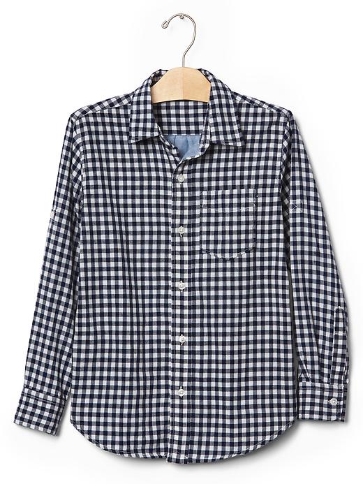 Image number 3 showing, Gingham doubleweave convertible shirt