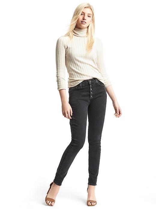 Image number 3 showing, High rise true skinny jeans