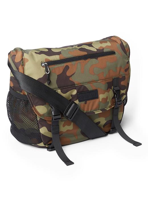 View large product image 1 of 1. Nylon buckle messenger bag