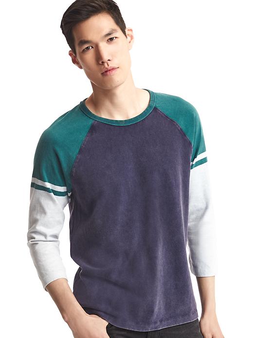 Image number 8 showing, Colorblock baseball tee
