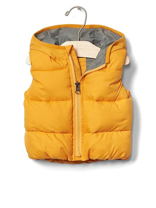 Image number 1 showing, Warmest quilted hoodie vest