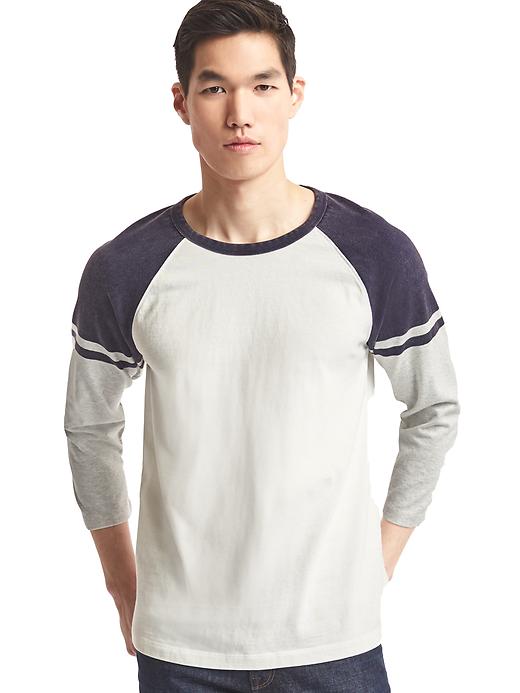 Image number 7 showing, Colorblock baseball tee