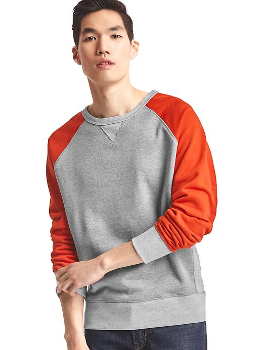 Image number 1 showing, Colorblock baseball sweatshirt