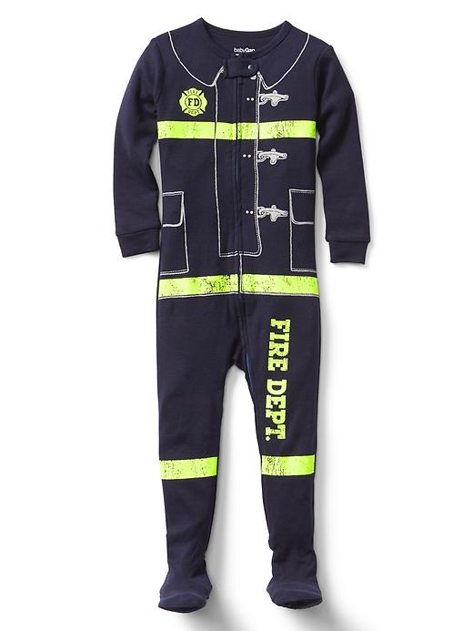Image number 1 showing, Firefighter footed sleep one-piece
