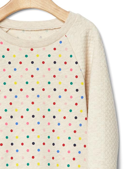 Image number 3 showing, Dotty quilted-sleeves sweatshirt