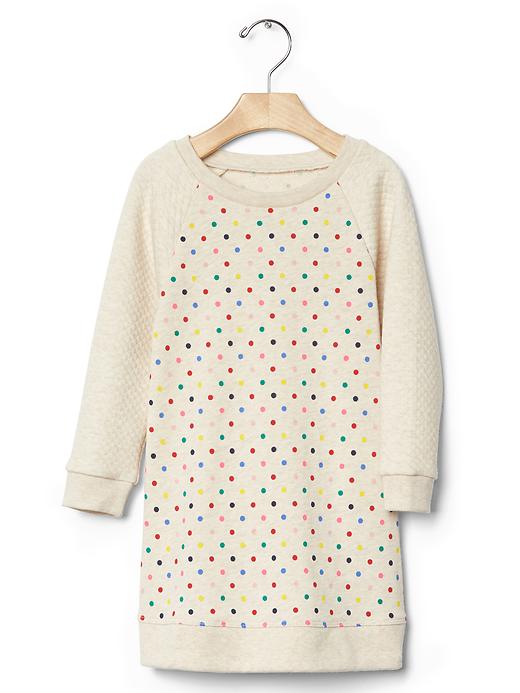 Image number 1 showing, Dotty quilted-sleeves sweatshirt