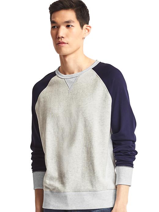 Image number 3 showing, Colorblock baseball sweatshirt