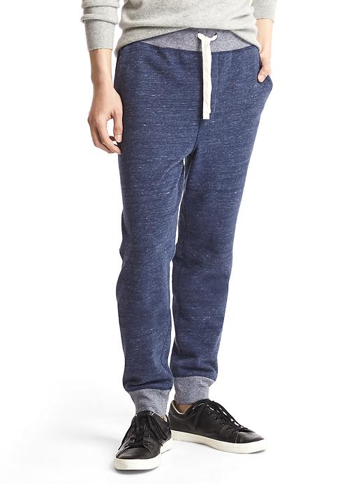 Image number 3 showing, Marled fleece joggers