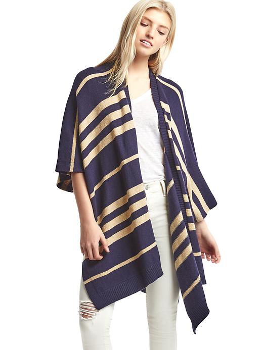 Image number 1 showing, Stripe poncho