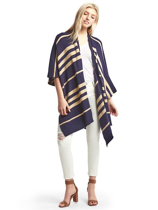 Image number 3 showing, Stripe poncho