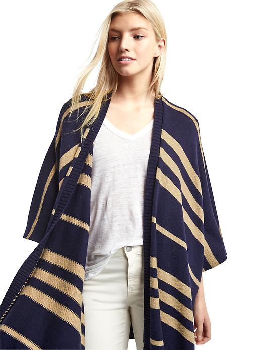 Image number 5 showing, Stripe poncho
