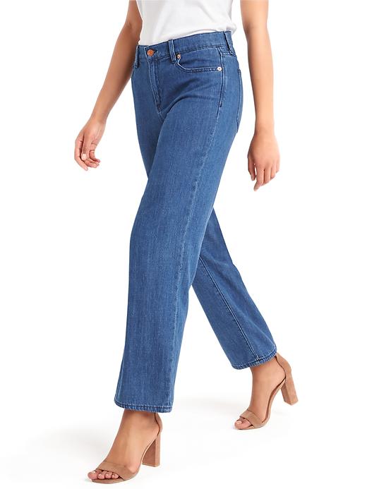 Image number 5 showing, ORIGINAL 1969 wide-leg crop jeans