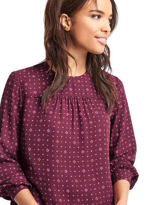 Image number 5 showing, Print long sleeve blouse