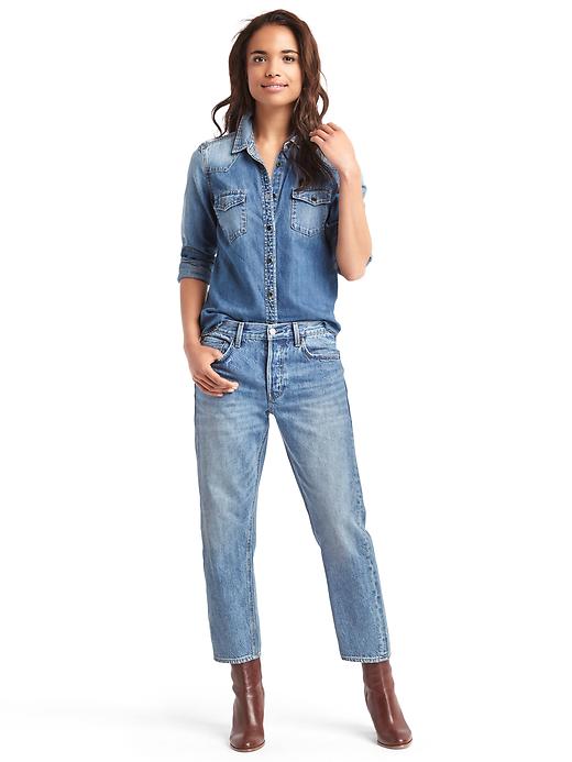 Image number 3 showing, ORIGINAL 1969 vintage straight jeans