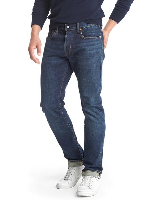 Image number 1 showing, Selvedge slim fit jeans (stretch)