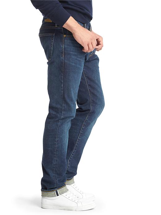 Image number 5 showing, Selvedge slim fit jeans (stretch)