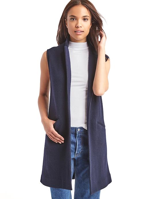 View large product image 1 of 1. Wool blazer vest