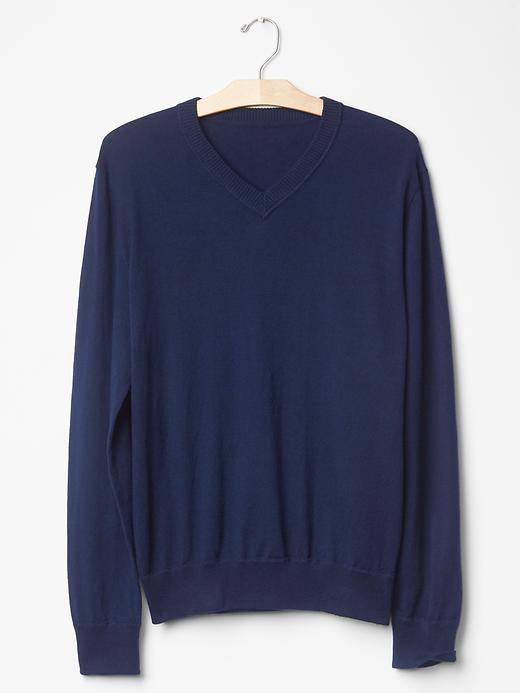 Image number 6 showing, Cotton V-neck sweater