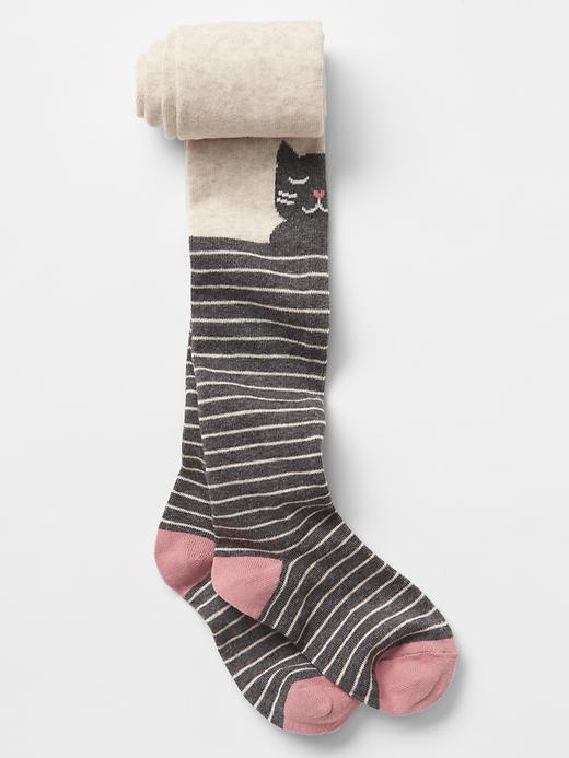 Image number 1 showing, Kitten colorblock tights