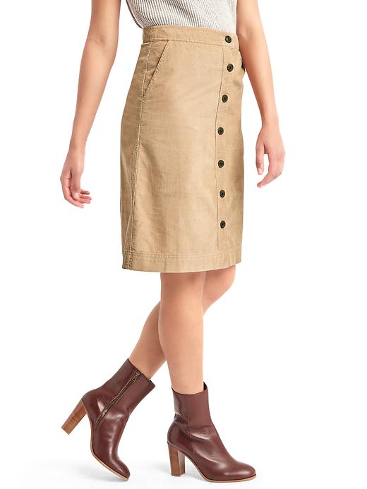 Image number 5 showing, Corduroy A-line skirt
